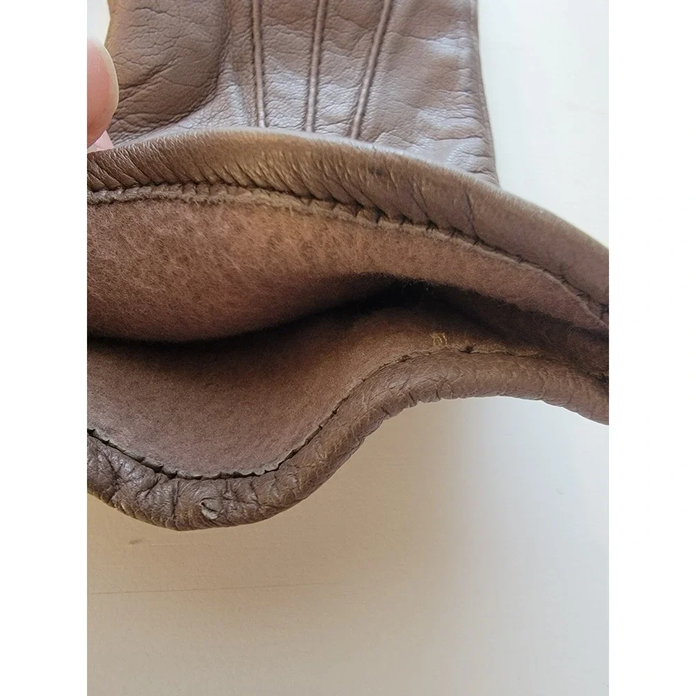 Fownes Leather Gloves 7.5 Brown Tan